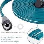 LINEX Sprinkler Soaker Hose 25 ft for Garden Lawn Watering Hose with Conncect End and Hose Stakes