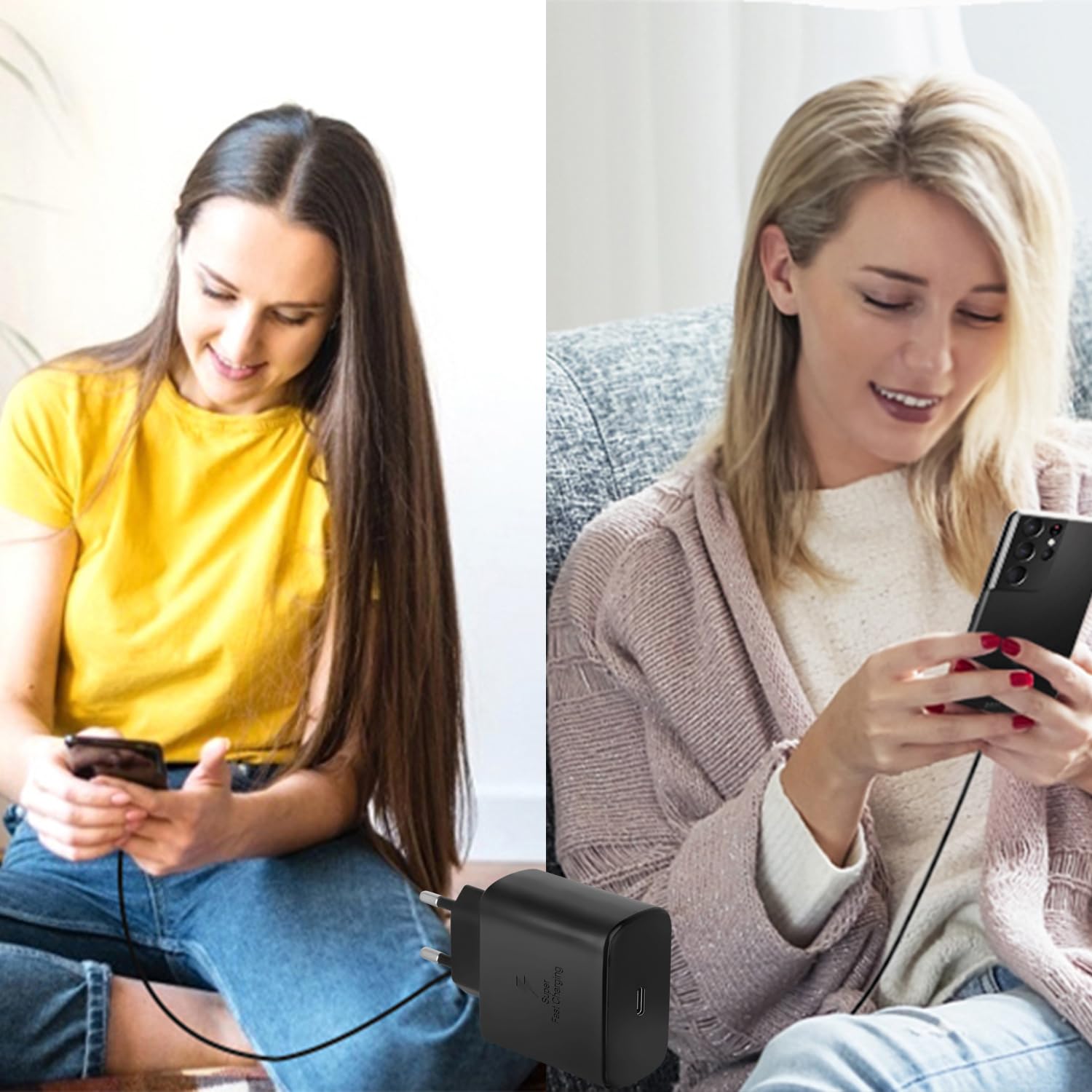 Schnellladegerät 45 w USB C Ladegerät kompatibe mit Samsung Galaxy S24 S24+ S24 Ultra S23 S23+ S23 Ultra 5G S20 Ultra, S21 Ultra S22+ S22 Ultra 5G Galaxy Tab S7 S7+ S8 S8+ (Einzelladegerät)
