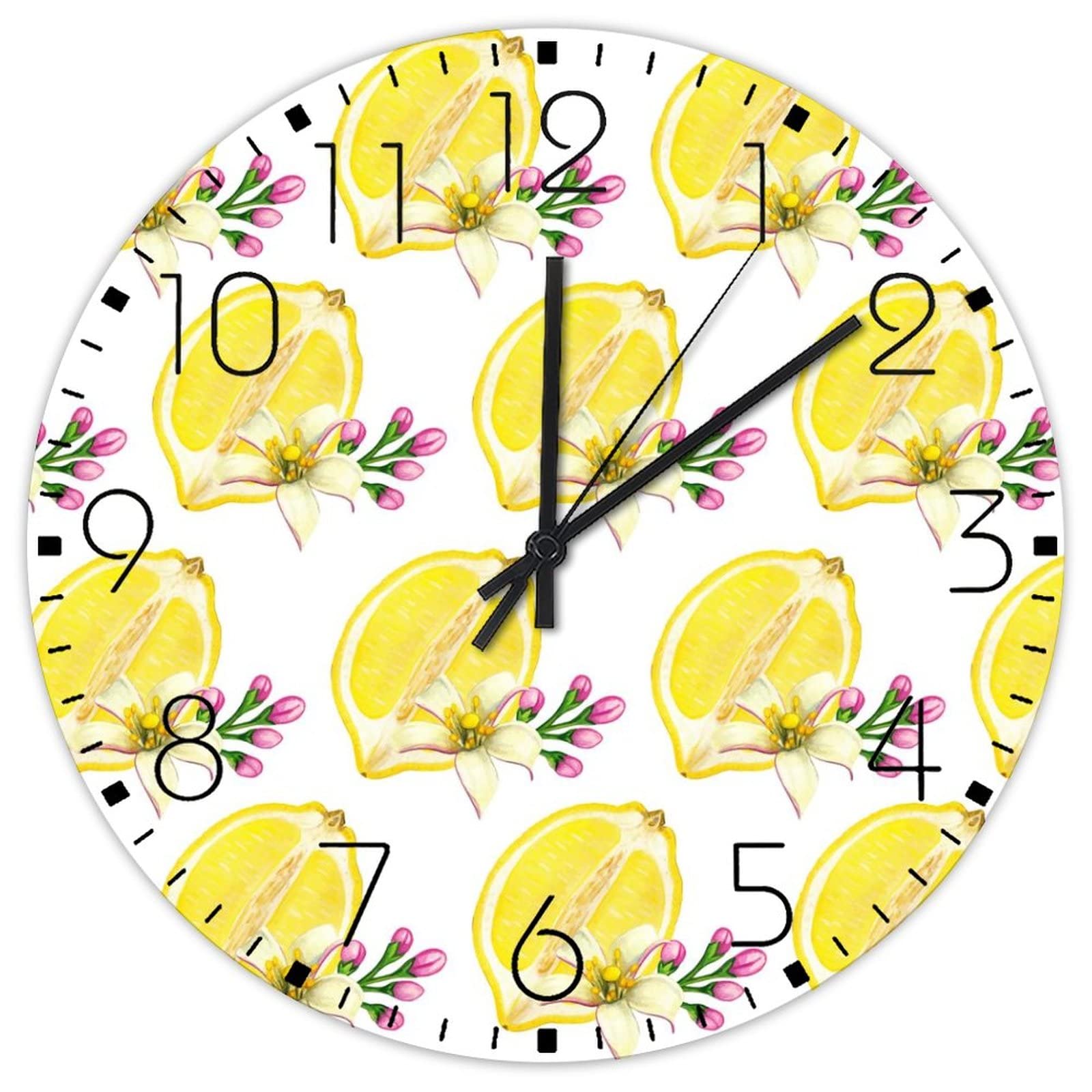 Horloge murale en bois rustique de 30,5 cm avec finitions soignées style nature