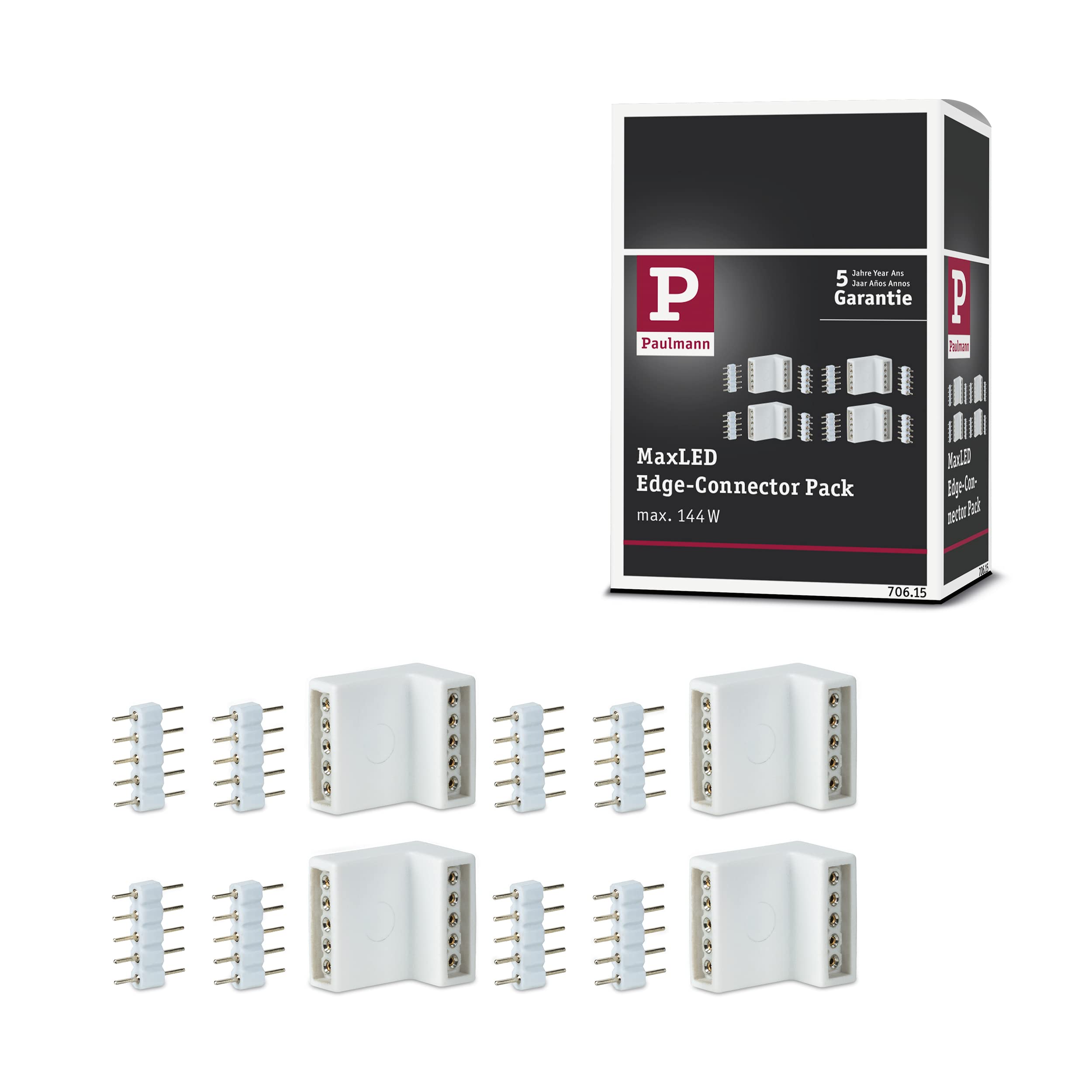 Paulmann MaxLED L-Shape Connector Plastic 1.7x1.6x1.2cm 4 pcs