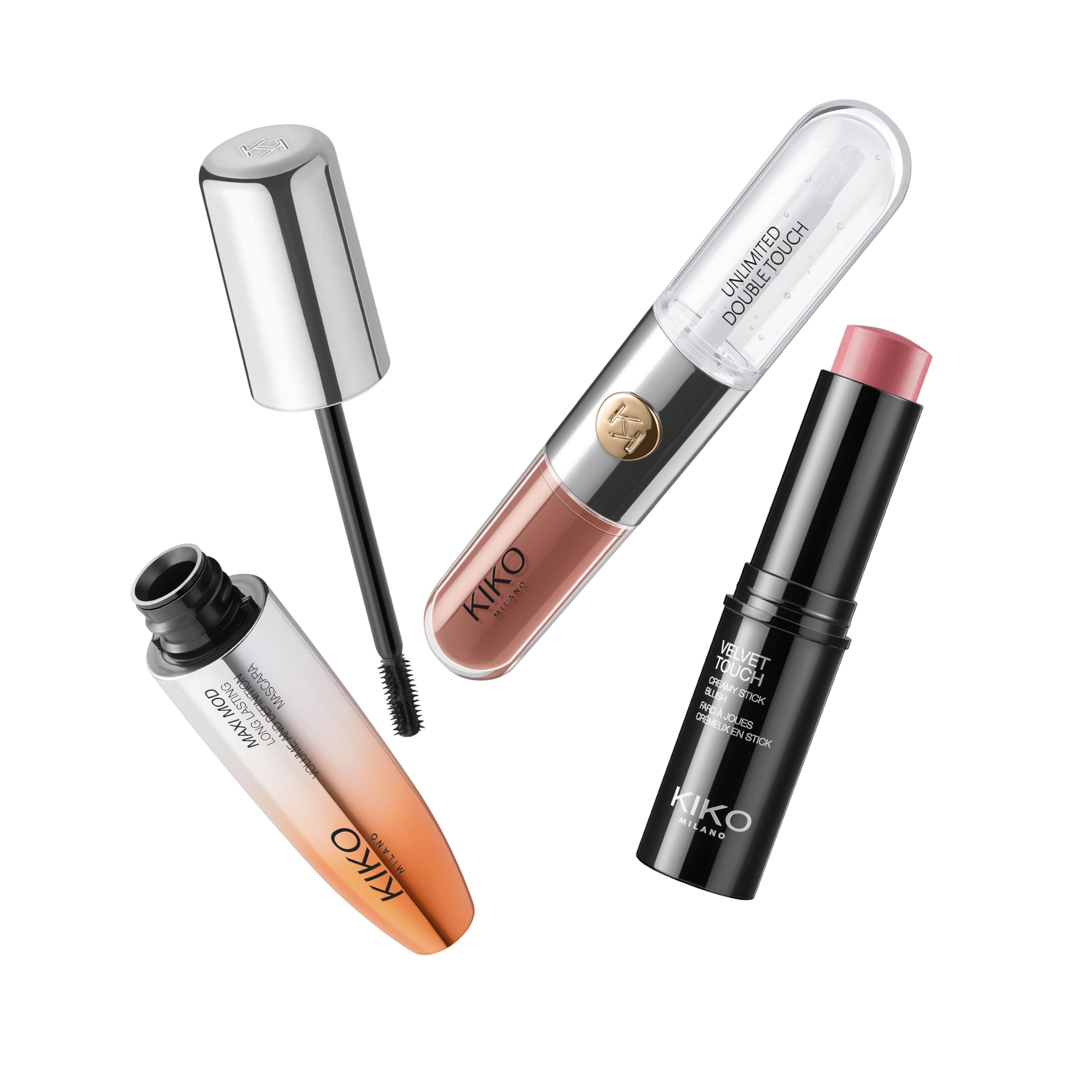 KIKO Milano Threads Of Time Beauty Icons Make Up Kit Zestaw do makijażu tusz róż pomadka błyszczyk 2 w 1
