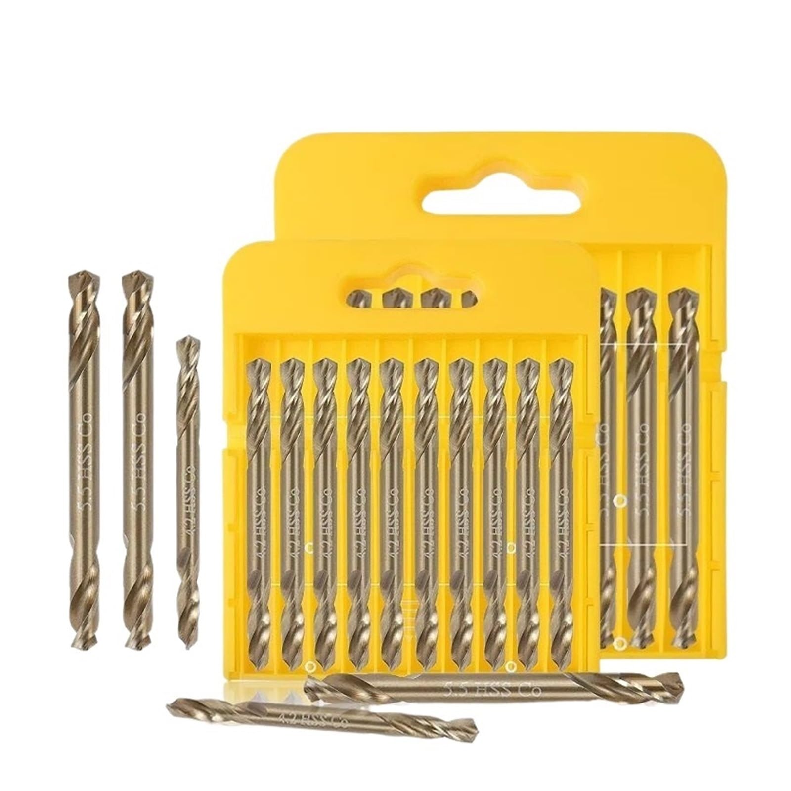 Brocas de barrena de doble cabeza, acero inoxidable, súper duras, 3,0-6,0mm, para Metal, madera y plástico, 10 Uds.(5.5mm)