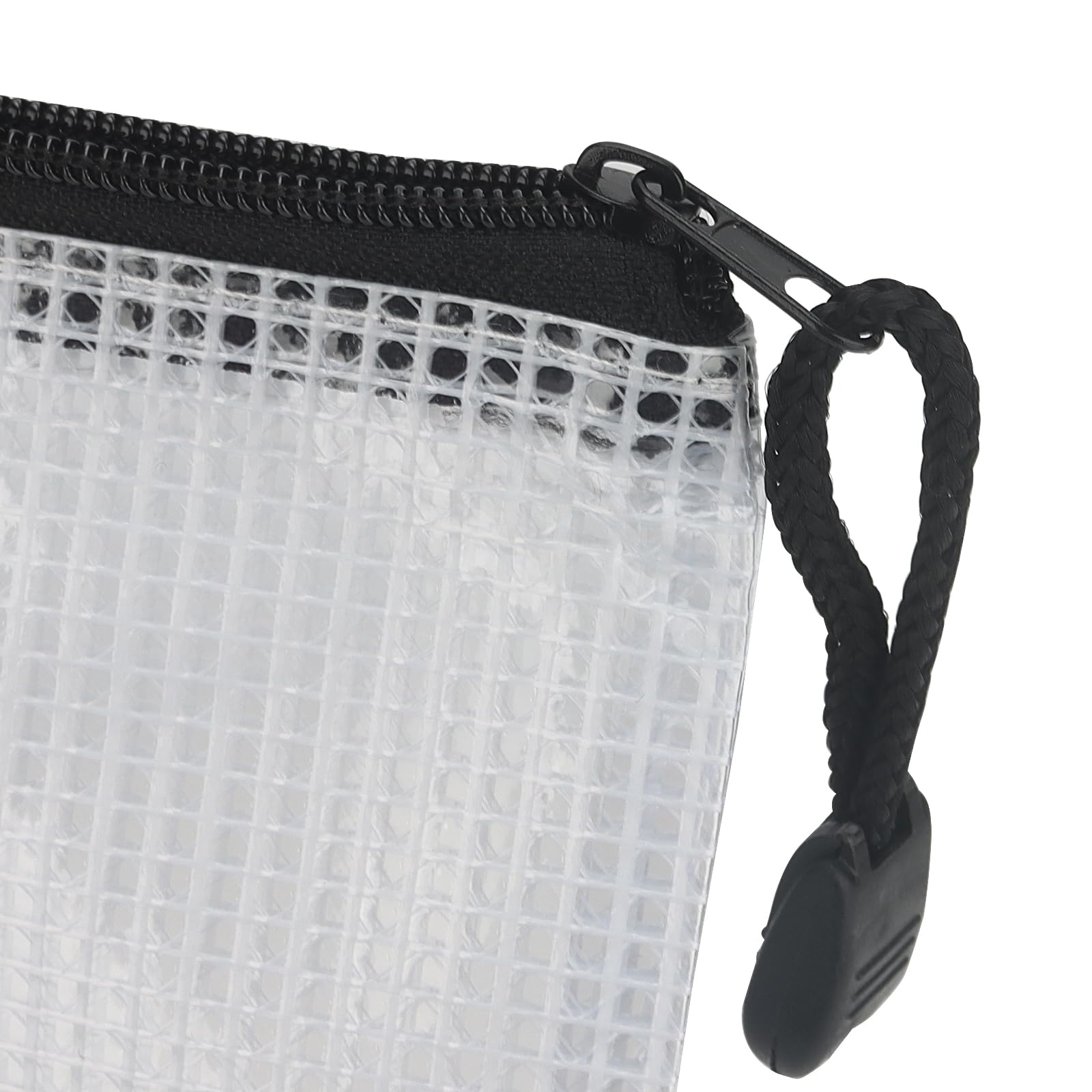 Lot de 50 pochettes A4 noires à fermeture éclair en plastique avec fermeture éclair pour le rangement de fichiers, fournitures de bureau