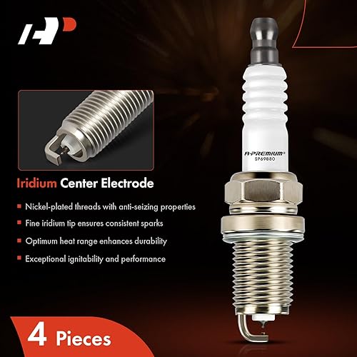 Miniatura 3 de A-Premium Iridium Platinum Bujías compatibles con Honda Civic 2006-2011, S2000 2000-2009 y Acura Integra 2001, CSX 2007-2010, RSX 2002-2006, 1.8L