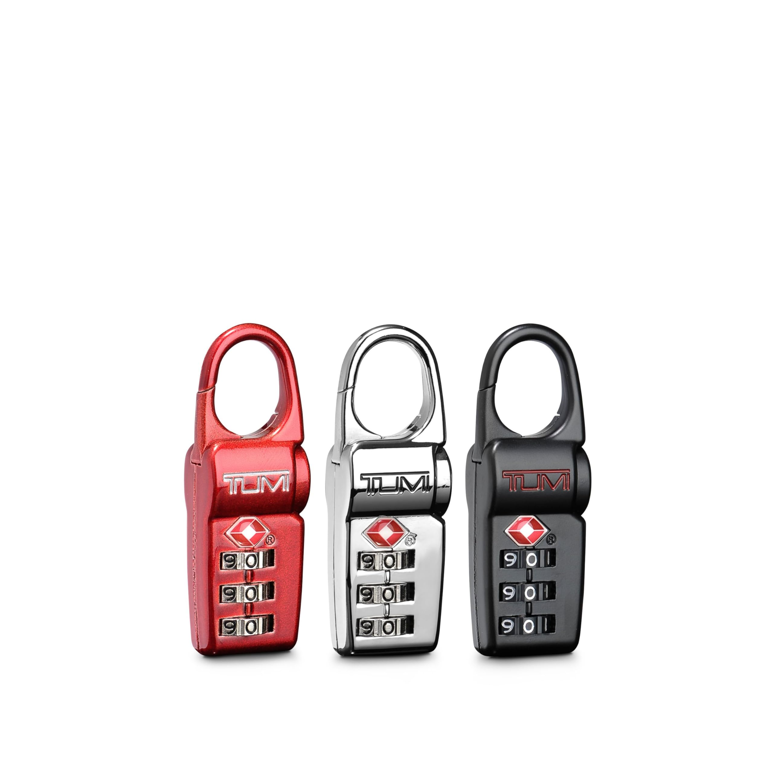 Travel Accessories Luggage Locks - Set of 3 TSA-Approved Lock - Black/Red/Silver, One Size
