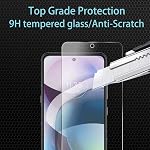 [5 Pack] 3 Pack Screen Protector Compatible for Motorola Moto One 5G Ace 6.7 inch with 2 Pack Camera Lens Protector, 9H Hardness,Anti-Scratch,Case Friendly,Premium HD Clarity Tempered Glass Film
