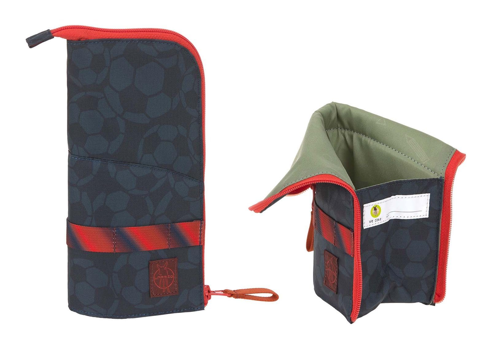 LÄSSIG Schulranzen Regenhülle Light Unique School Set 7-teilig Football deep blue dunkelblau