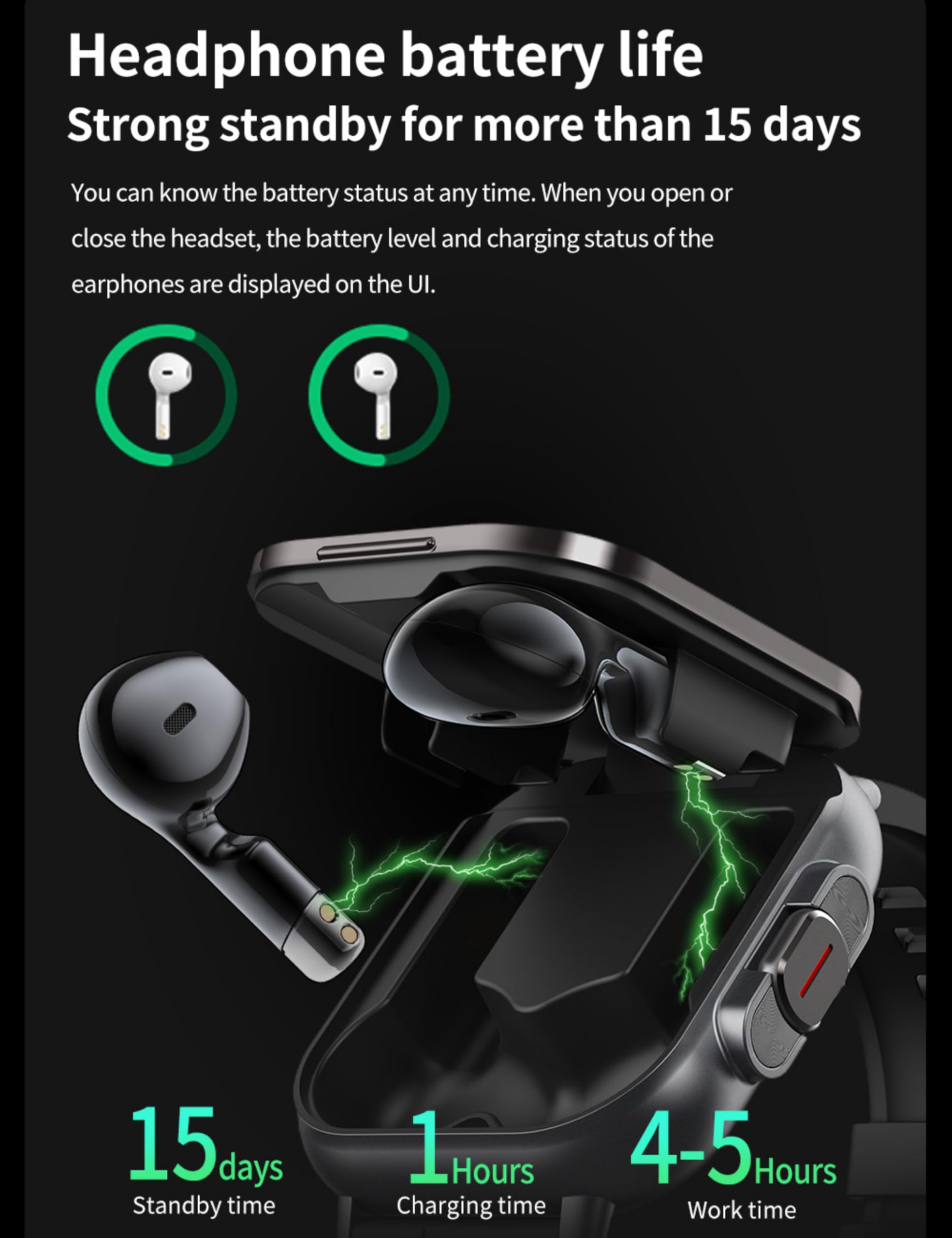 Reloj Inteligente 2 en 1 con Auriculares Inalámbricos, Pantalla de 2.01 Pulgadas, Compatible con iOS y Android, Diseño Innovador, Color Plateado
