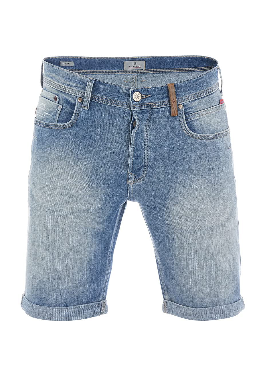 LTB Pantalones vaqueros tipo bermudas para hombre, corte ajustado, de algodón, azul oscuro, negro, gris, S, M, L, XL, XXL, 3XL, 4XL, 5XL