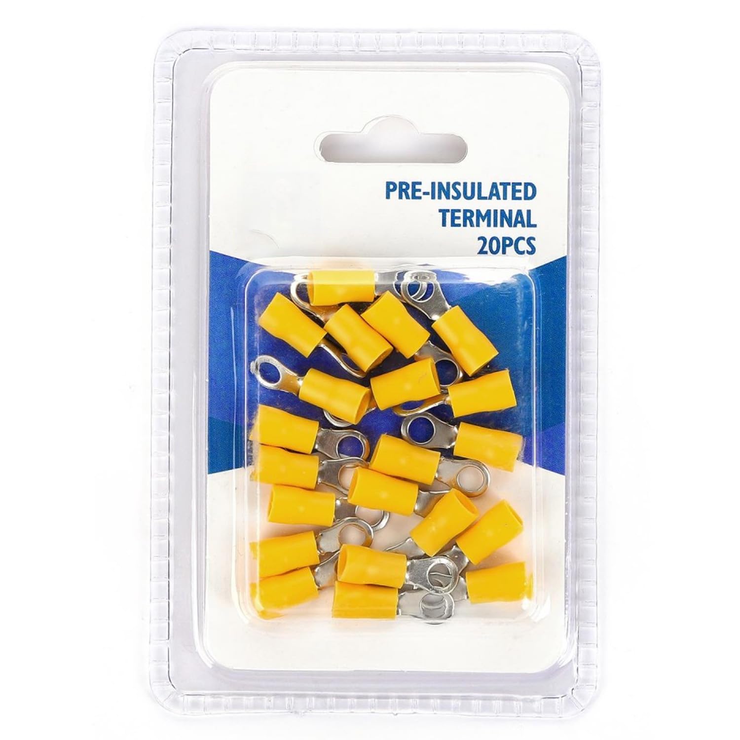 Yellow RV2-4 insulating connector (20 pcs.): essential for a safe and efficient electrical connection, ensuring quality and precision in demanding projects.