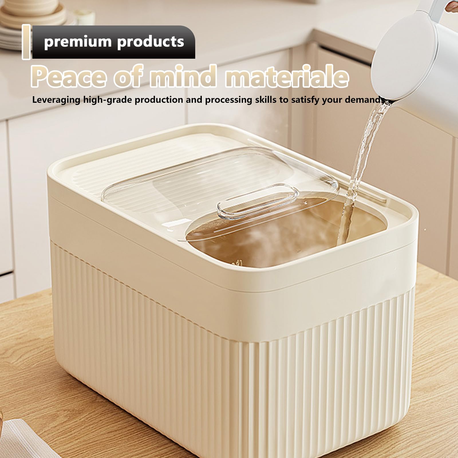 SUNOYA Futterbehälter Für Haustiere Mit Messbecher, Hundefutter Aufbewahrung, Luftdichter Aufbewahrungsbehälter Für Tierfutter 5kg, Katzenfutter Aufbewahrungsbehälter, 24x17x18cm, Für Hunde Katzen