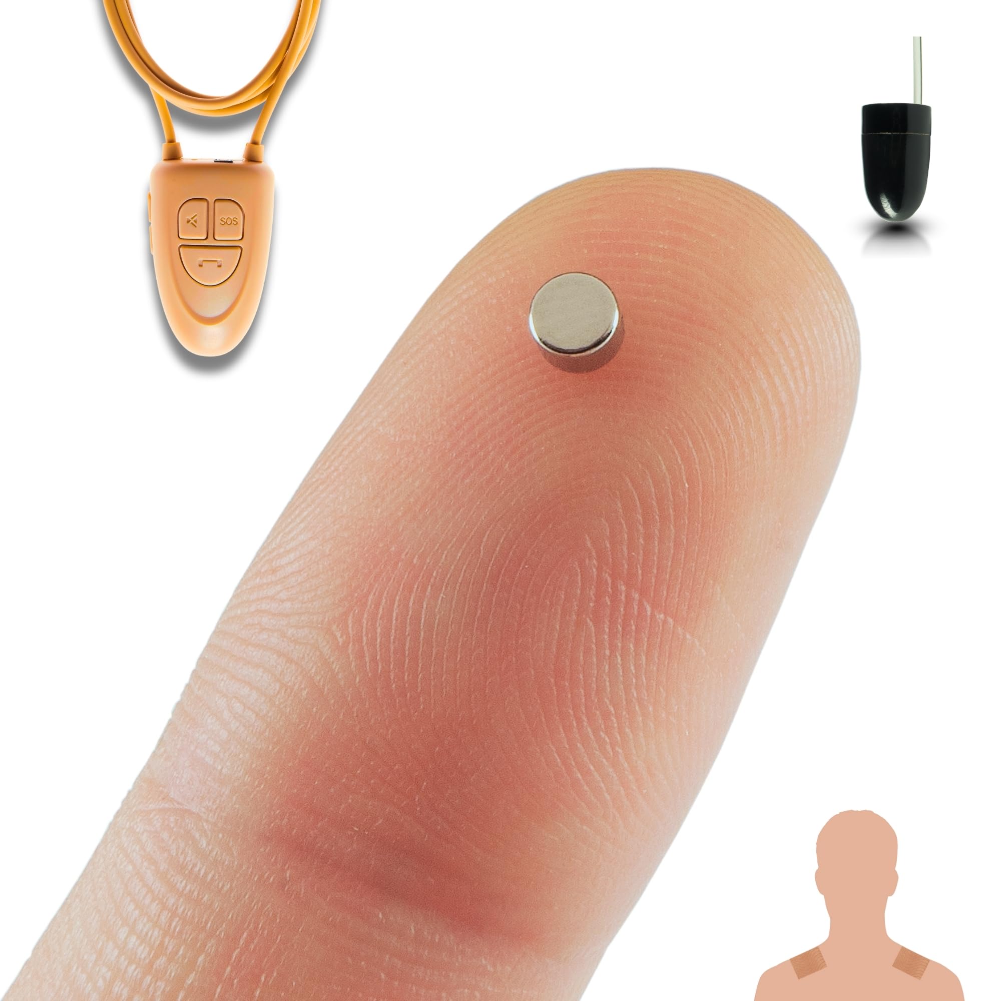 PingaOculto Spy Earpiece Bluetooth Wireless Earphones Invisible Hidden Mini Headset Exam Phone Microphone Adhesive Strips - Secret Earphone Micro Listening (Spy Earpiece Nano V4 + Vip Pro UltraMini)