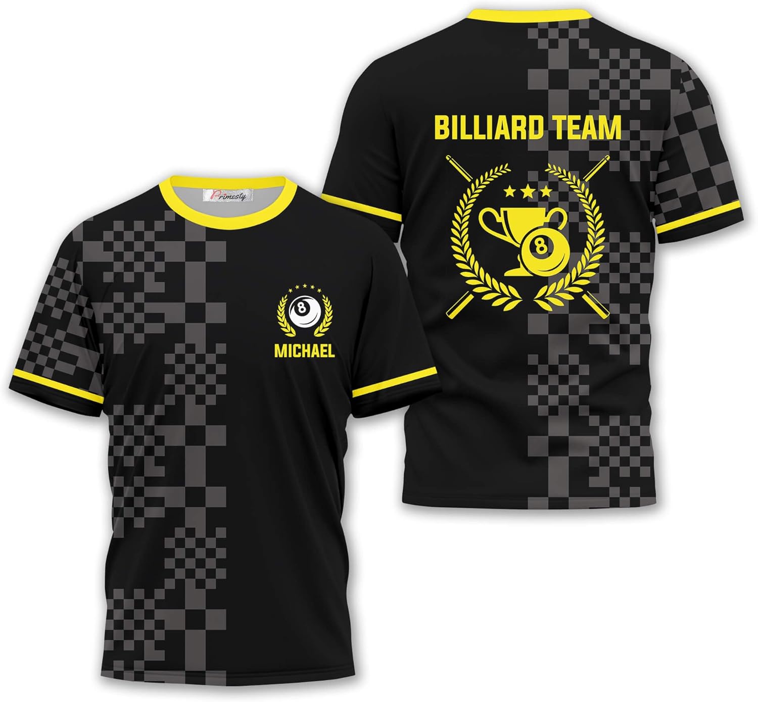 PRIMESTY Personalized Billiard TShirt 3D All Over Printing