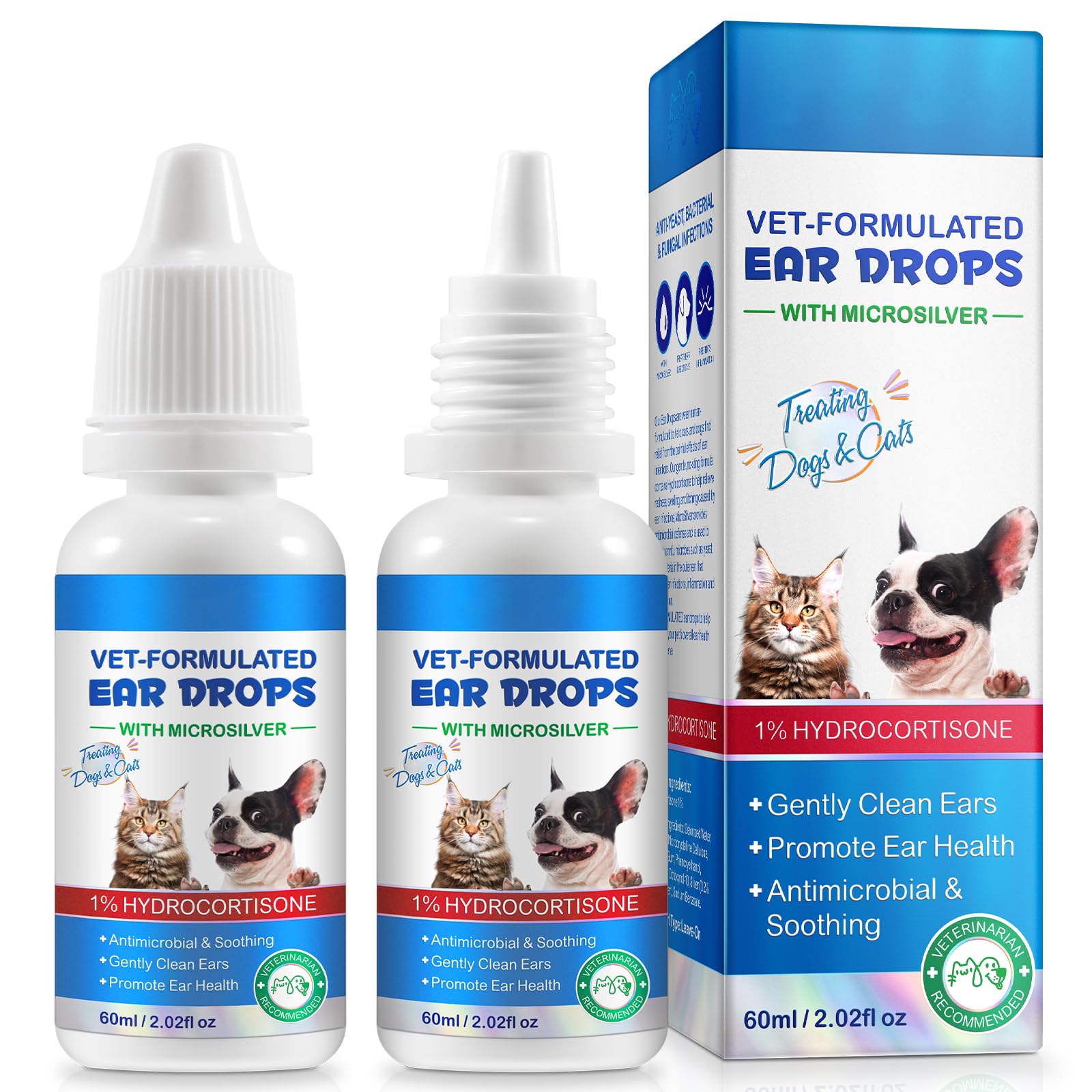VOSIFSDIY Dog Cat Ear Infection Treatment Drops