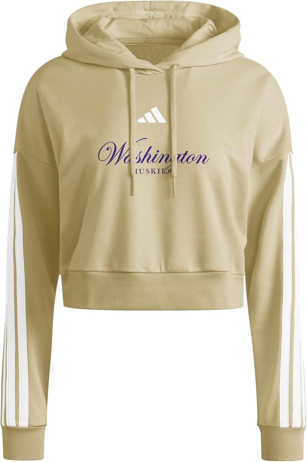 adidas Women's Ncaa 25/26 Essentials Team 3-stripes French Terry Cropped Hoodie