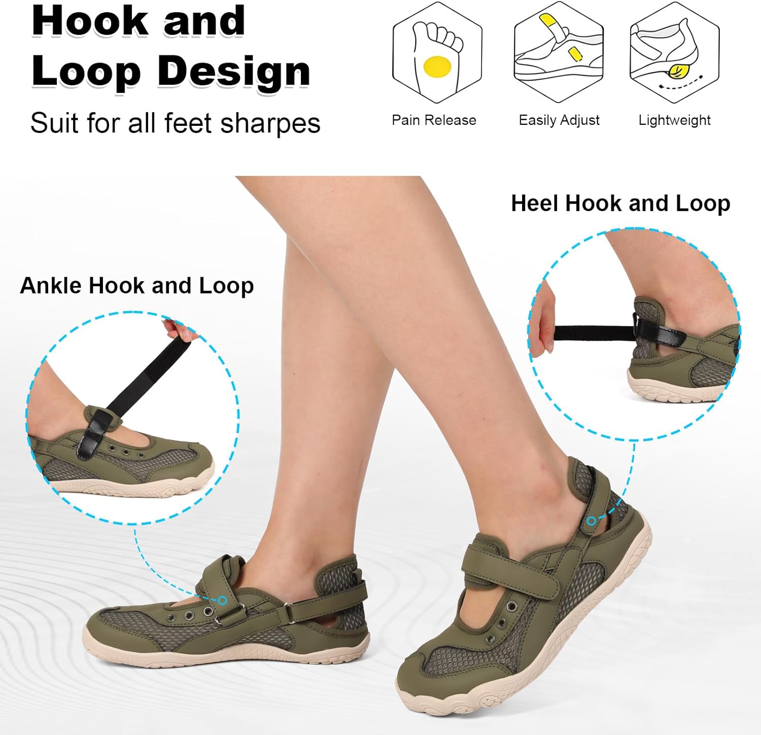 BARERUN Womens Water Shoes Quick-Dry Breathable Outdoor Sandals for Light Hiking Beach Pool Non-Slip Lightweight Wide Barefoot Walking Shoes for Casual Outdoor Activities - Image 6