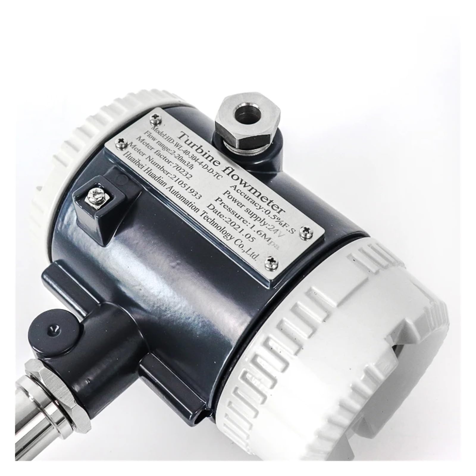 Sensor de flujo de turbina for gas natural/aceite de palma crudo, sensor de flujo electromagnético de 24 V con pantalla LCD. Garantizar la estabilidad(DN25)