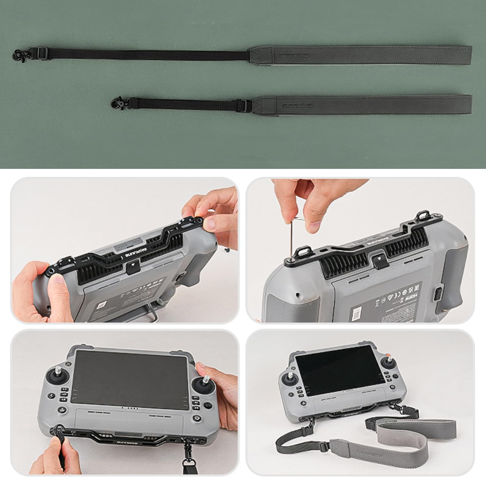 Gancio per cordino da collo per telecomando DJI RC Plus 2/1 con schermo da cintura 2 in 1 cinghia per drone Inspire3/Matrice 4E