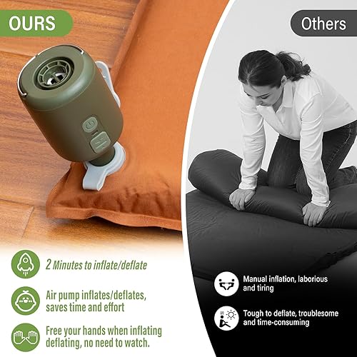 Miniatura 3 de Colchón de aire SUV para cama de coche, almohadilla inflable para acampar con bomba de aire, colchón de espuma viscoelástica ultrathick, colchón de