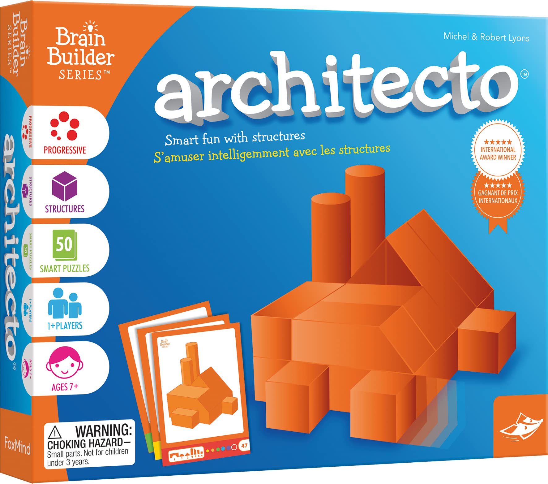 FoxMind | Architecto | Puzzle 3D | Gioco di logica | Età: 7+ | 1 giocatore |Tempo di partita: 10min