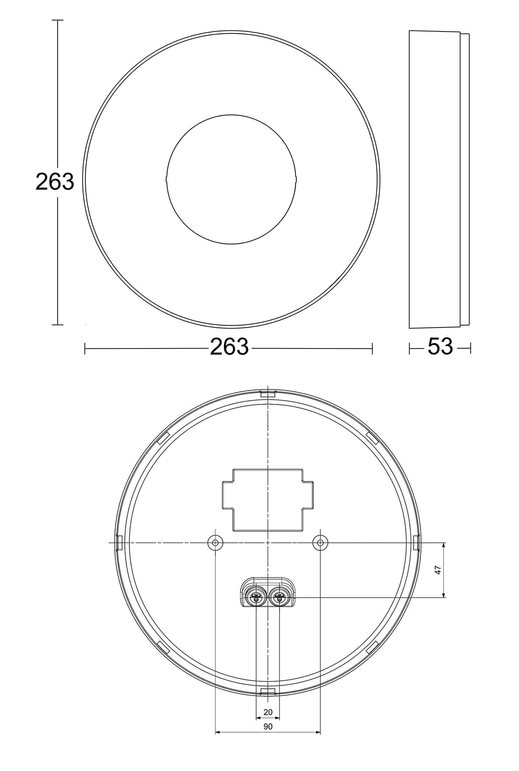 STEiNEL LED plafonnier RS 200 SC, détecteur de mouvement 360°, luminaire intérieur intelligent, peut être mis en réseau, commandé par application Bluetooth 078782 Anthracite