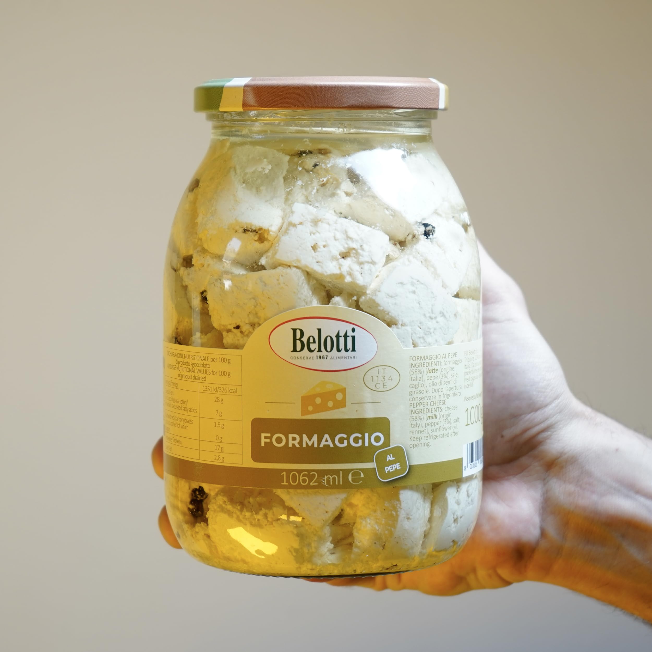 VASO FORMAGGIO AL PEPE 1 KG BELOTTI