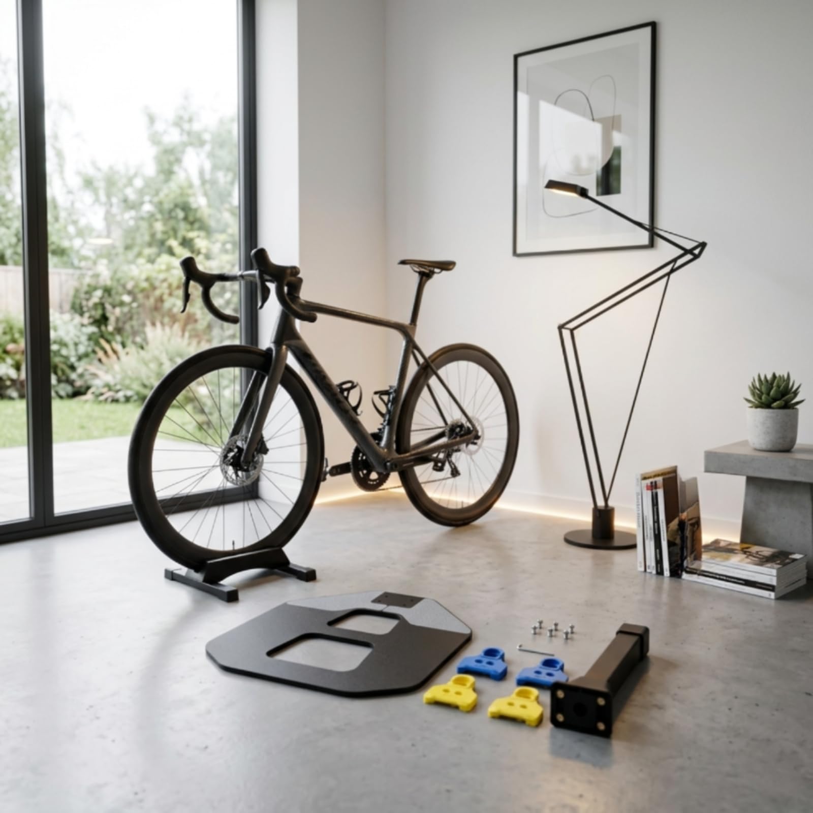 kowaku Portabici da Pavimento Cavalletto Compatto Supporto per Ciclisti, Garage