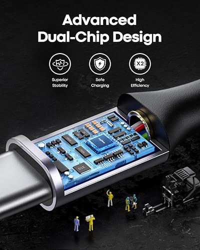 Vista 7 de Cable USB tipo C [3.3 pies, paquete de 3], USB A a USB C cable de carga rápida 3A trenzado para iPhone 16 15 Galaxy S25 /S24/S23/S22/S21/S20/S20+