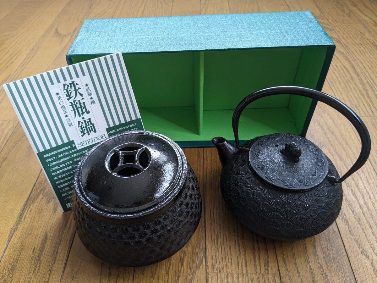 Amazon | 盛栄堂 南部鉄器 急須 茶こぼし セット | ノーブランド品 | 急須