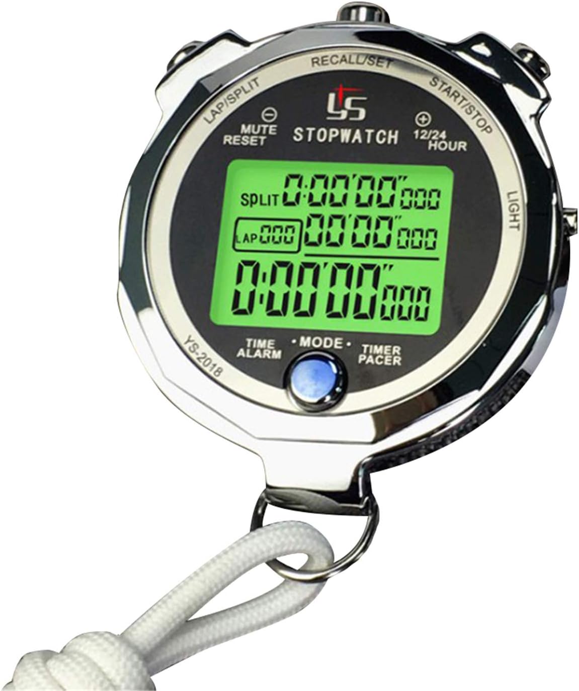 Digital Stopwatch, Sport Stopwatch Timer, Metal Training Track And Field Referee Luminous Stopwatch forTraining, Football,Basketball, Running,Swimming,Fitness and More