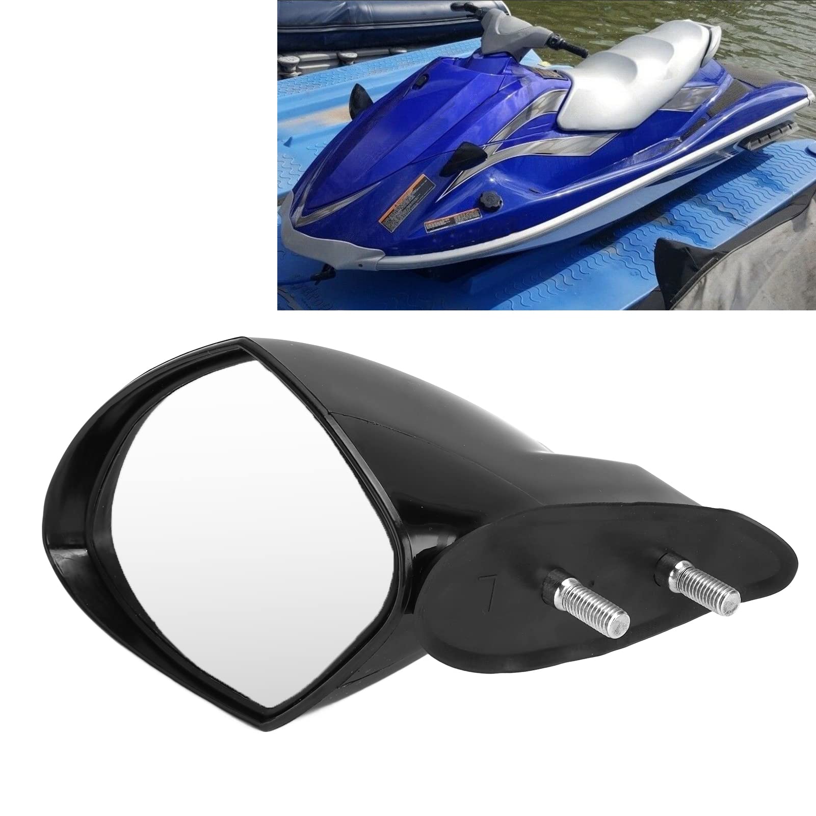 Qiilu Samochodowe Lusterko Lewe Przednie Lewe Lusterko Boczne Sport Cruiser F1S‑U596B‑10‑00 Zamiennik dla WaveRunner VX Deluxe 2005‑2009