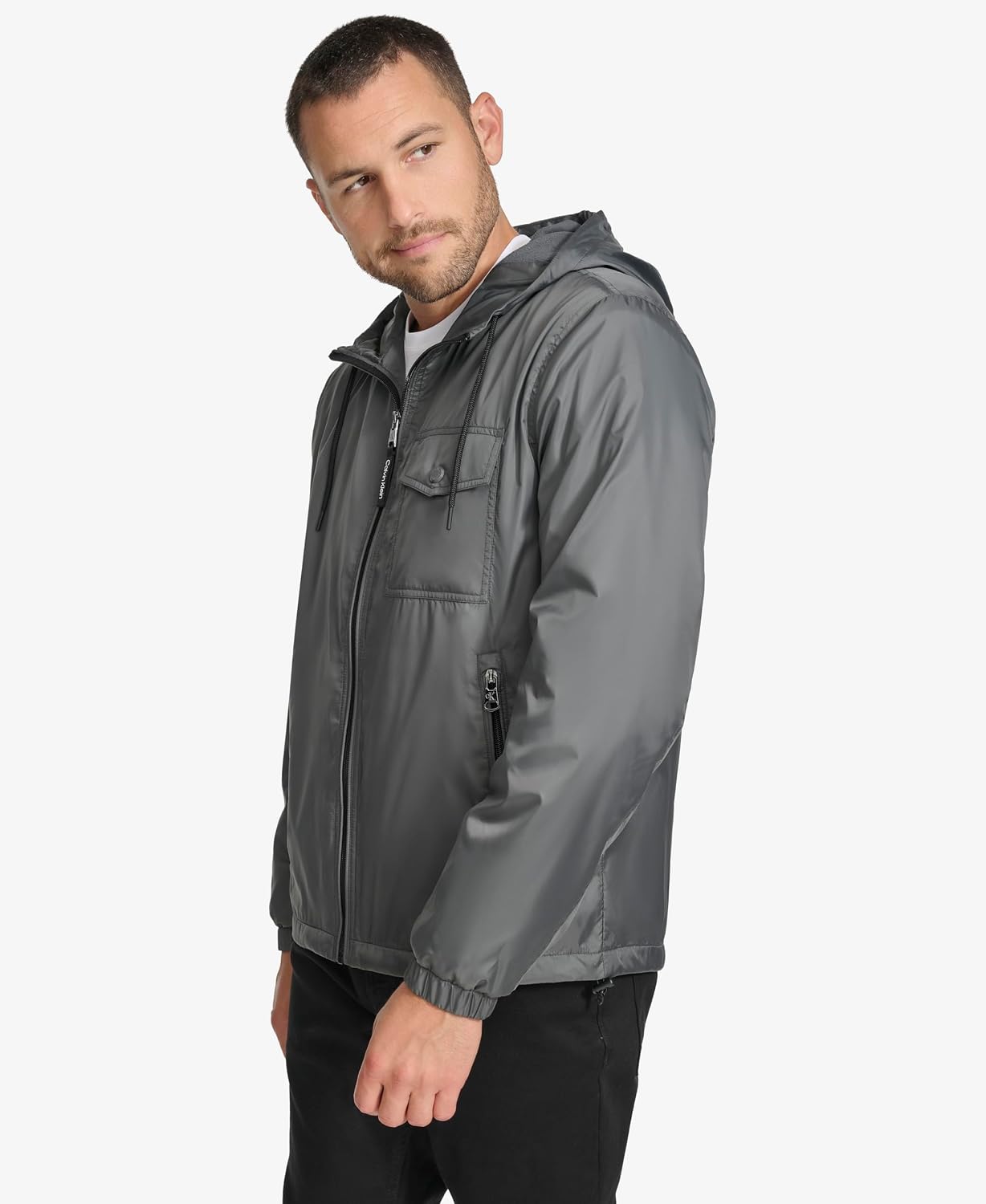 Calvin Klein Men's Lightweight Water Resistant Windbreaker Jacket