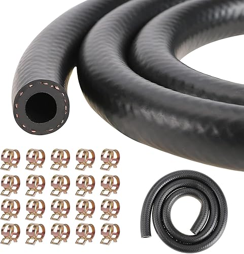 Miniatura 1 de YS-TM Kit de línea de combustible, manguera de vacío de línea de combustible de 6.5 pies y 516 pulgadas + 20 abrazaderas de manguera para mini moto,