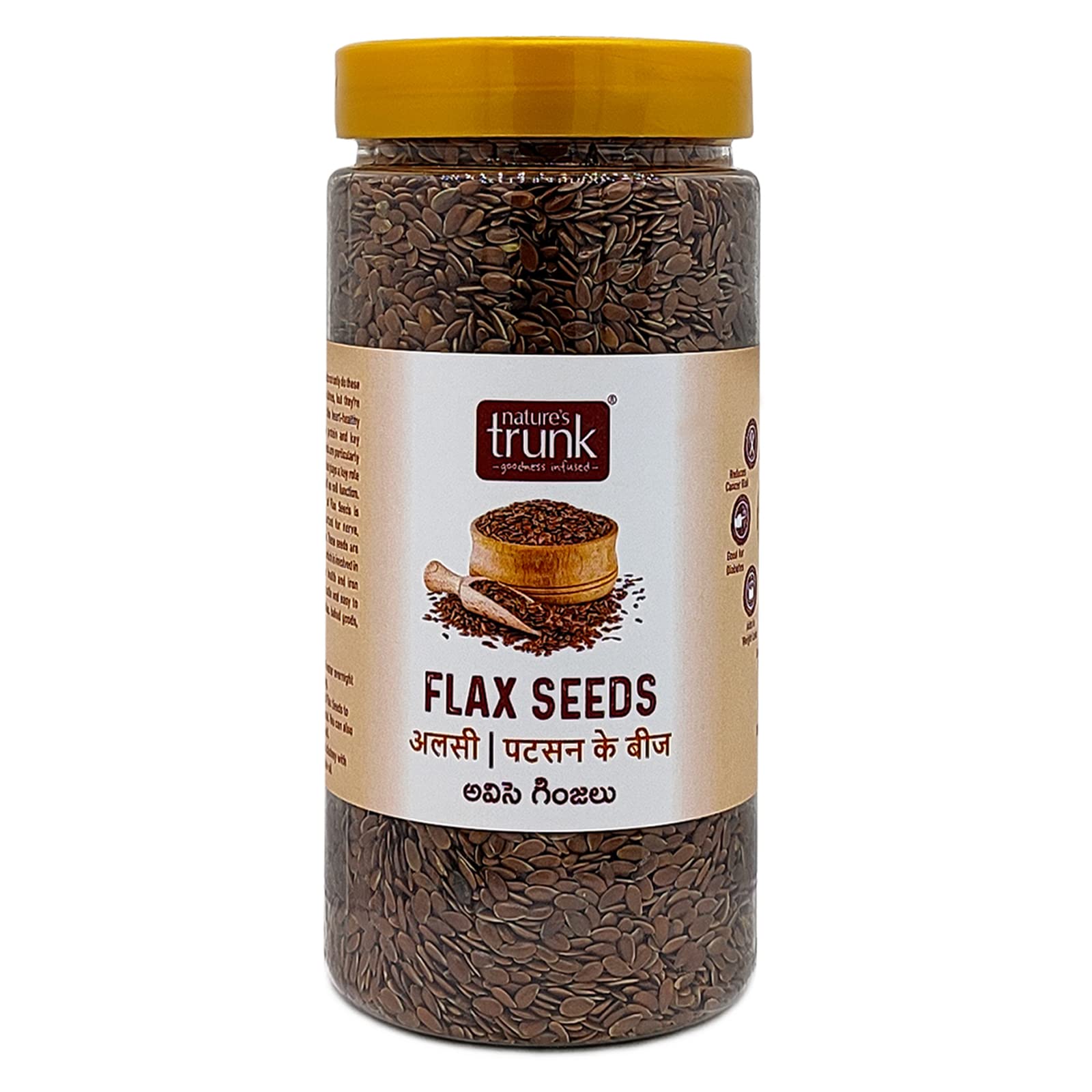 Natures Trunk Flax Seeds for Hair Growth | Diet Food | Flax Seeds for Eating | Lin Seeds/Alsi/Patsan ke Beej/Avisa Ginjalu - 900G (B0BY4PM43M) Amazon Price History, Amazon Price Tracker