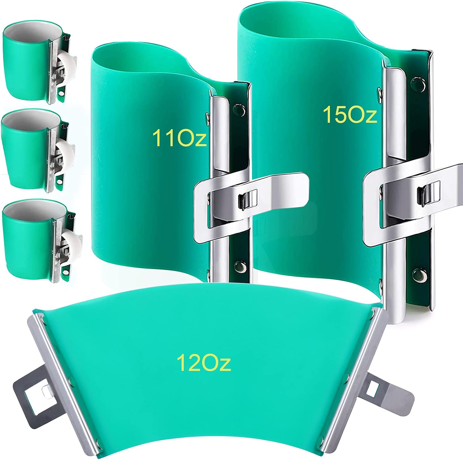 3 Pack Silicone Mug Clamp, POPMISOLER 3D Sublimation Silicone Mug Wrap 11 oz 12 oz 15 oz Mug Mold Cup Clamp Fixture for Printing Mugs Sublimation Heat Transfer Machine