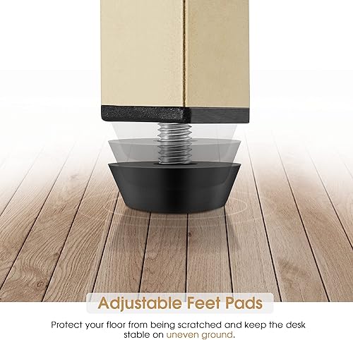 Miniatura 7 de ivinta Escritorio para computadora, escritorio de oficina en casa con estantes de almacenamiento para sala de estar, dormitorio, oficina,