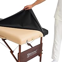 Vista 3 de Master Massage Cubierta rectangular universal de tela de vinilo PU de cuero ultra duradero para mesa de masaje, protector de repuesto color crema