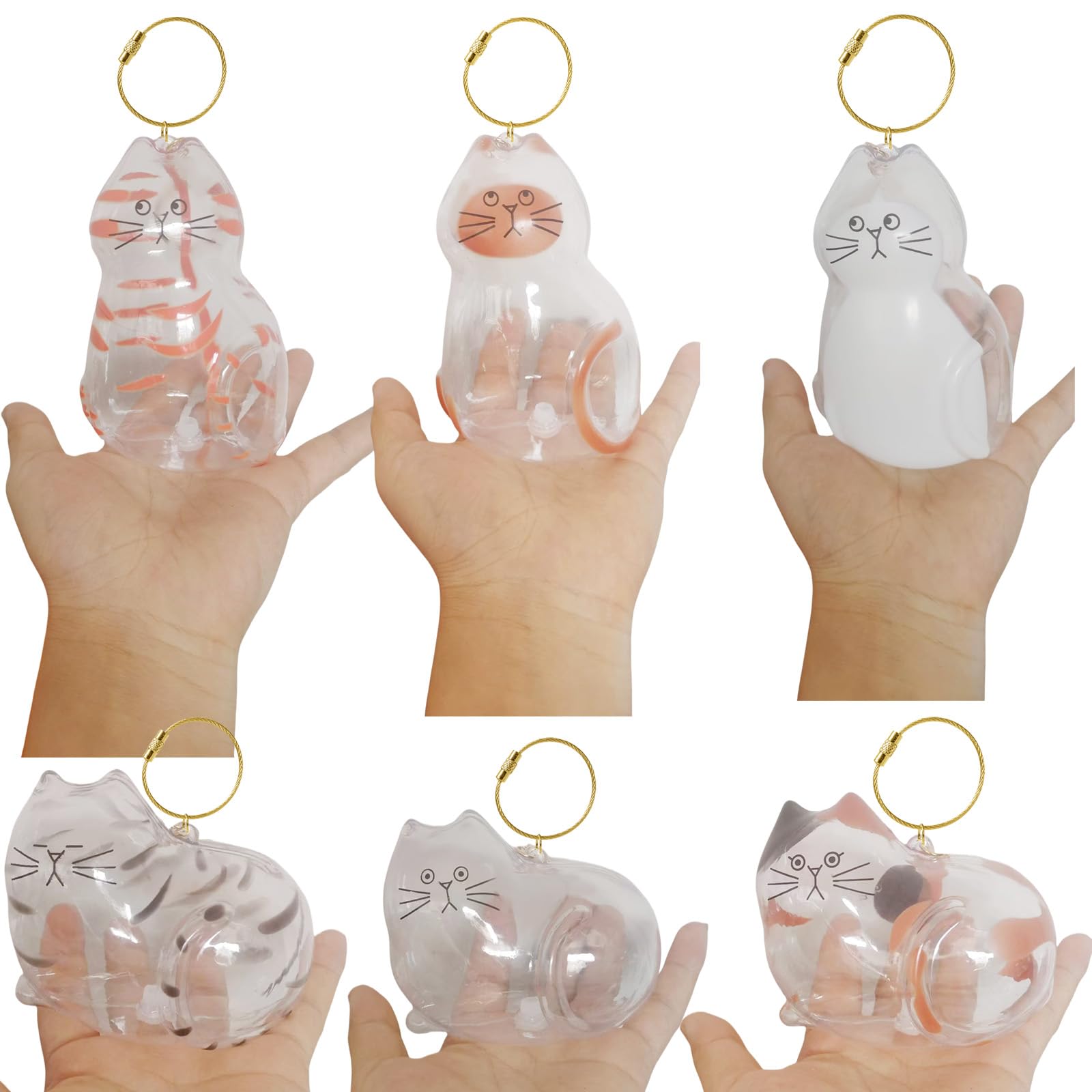 Abalorio decorativo para el pelo de mascotas con forma de gato y caja de almacenamiento