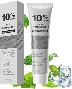 10% Nano Hydroxyapatite Toothpaste Fluoride Free Enamel Repair 4.23oz Mint