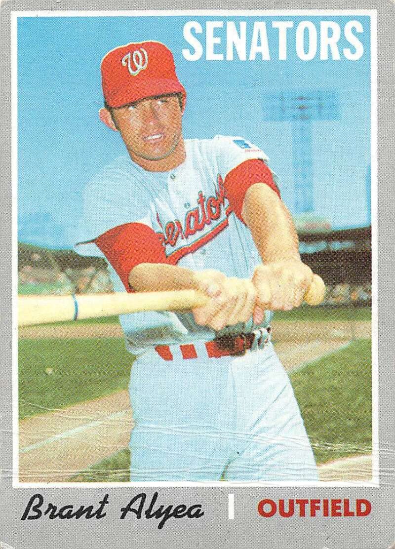 1970 Topps SET BREAK ONE #303B Cartoon Without Baseball Brant Alyea Washington Senators Cartoon on back Missing Baseball Official MLB Baseball Trading Card (See Photo for Condition)