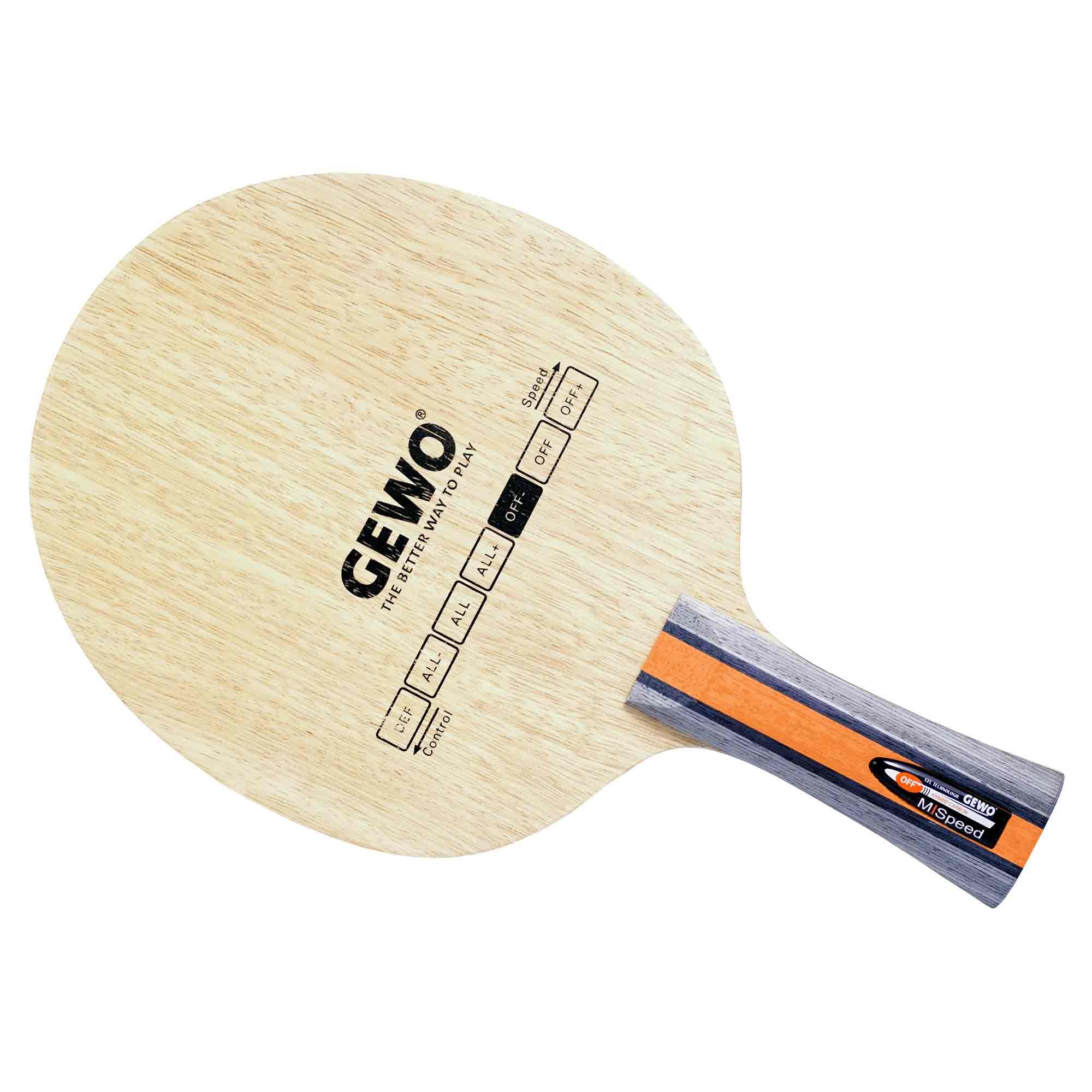 GEWO Hybrid Carbon M/Speed Off- Tischtennisholz/Carbon-Technologie für maximale Kontrolle & Power/Offensives Profi-Holz/CFL-Technologie, Topspin & Präzision