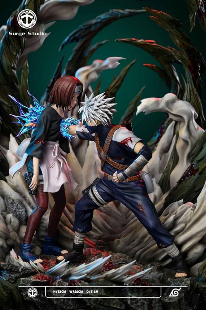 カカシ　野原リン ナルト NARUTO フィギュア ガレージキット Amazon.co.jp: はたけカカシ のはらリン フィギュア 1/7スケール 塗装