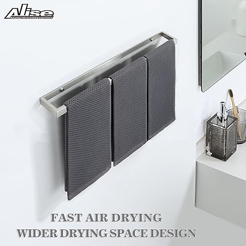Vista 132 de Alise Toallero de baño, soporte de pared para toallas de baño, toallero para baño, toallero de acero inoxidable SUS304 de 8 pulgadas, negro mate