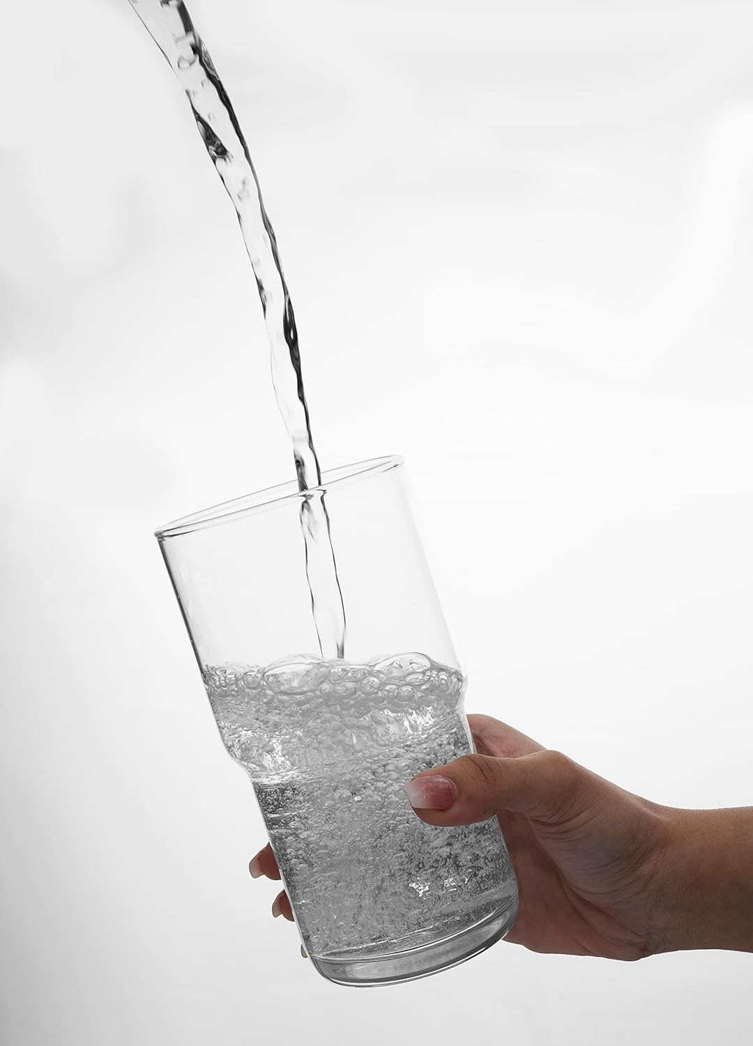 LEMONSODA Stackable Iced Coffee Glasses Set of 6, 48-15 and 21oz Drinking Glasses for Lattes, Tea, Coffee, and Water (21oz, Set of 6) | Modern, Stackable, Cups, For Any Drink, Water, Coffee - Image 4