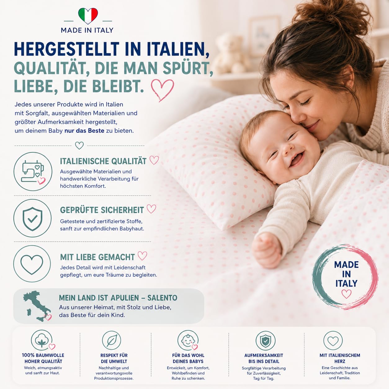 FlyIdeas Next 2 me Spannbettlaken Beistellbett Baby 83x50 cm, 8 STK - Komplett-Set mit wasserdichte Matratzenschoner für Baby Beistellbetten Next to me und Matratzen 50x83 und ähnlich, 100% Baumwolle