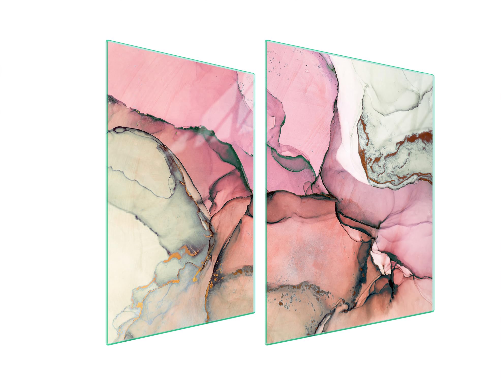 Tmk Artdeko Cache-plaque - Verre Trempé 70x52cm (Protection + Planche à Découper) Cache Plaque De Cuisson 70x52