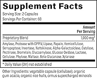 Vista 2 de Global Healing Ultimate Enzymes - Suplemento de enzimas digestivas - 120 cápsulas (paquete de 2)