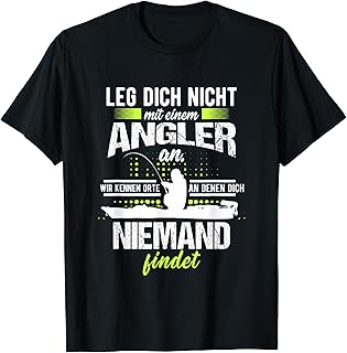 Angler Geschenk-Idee fürs Fischen und Angeln, Motiv-Sprüche T-Shirt