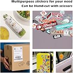 Koala 4x6 Inch Glossy Sticker Paper for Inkjet and Laser Printer, 50 Sheets White Printable Sticker Paper, Self-Adhesive Photo Sticker Printer Paper