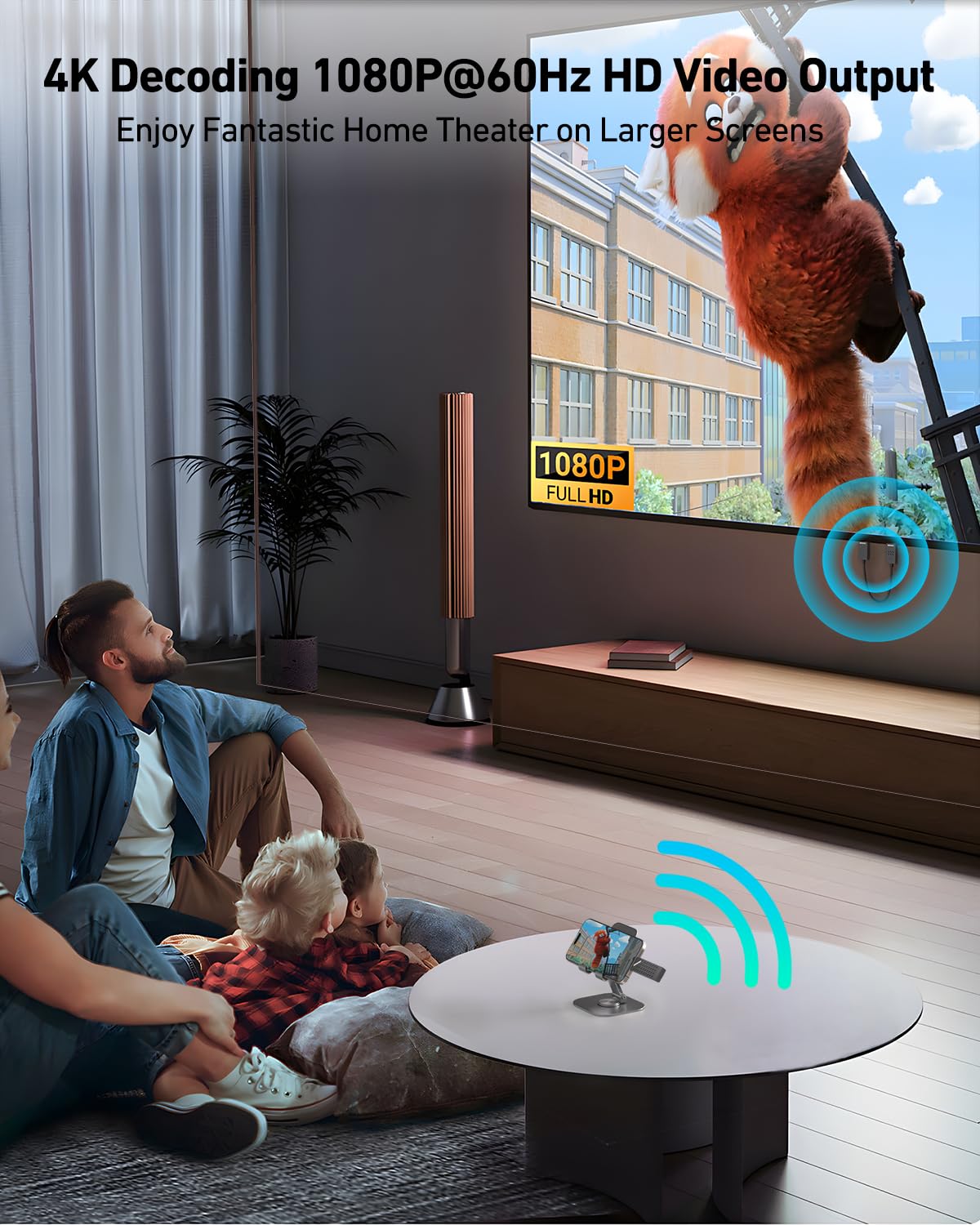 BENFEI Wireless USB C Transmitter and HDMI Receiver Kit, Supporting 1080P USB-C to HDMI Wireless Transmitter up to 98 Feet/30 Meter, 65W PD, Compatible with MacBook, iPad Pro, iMac, S23, XPS17